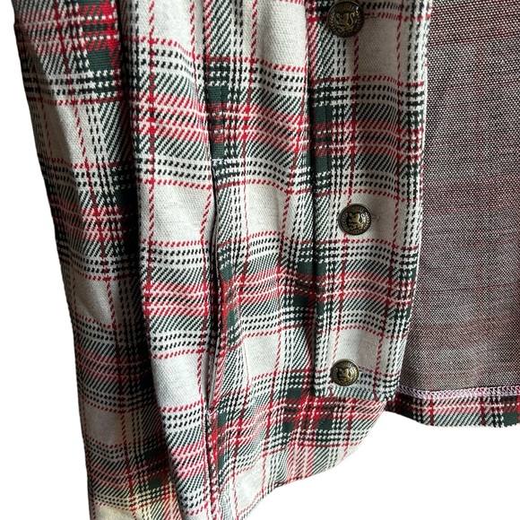 Tommy Hilfiger Size Large Red/gray/white Plaid Open Jacket, with pockets - Picture 3 of 6